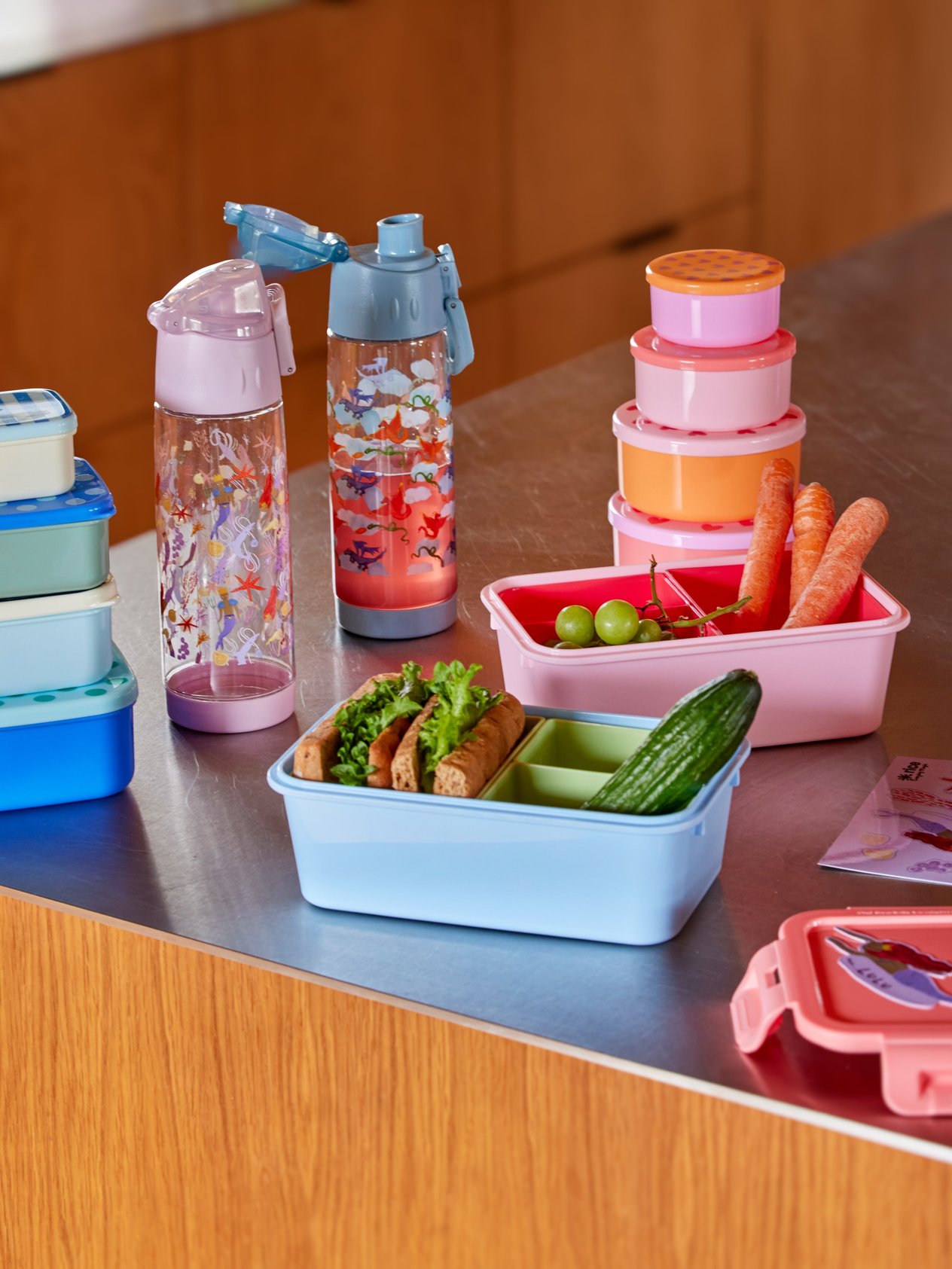 Plastik Lunchbox - Yeşil ve Mavi