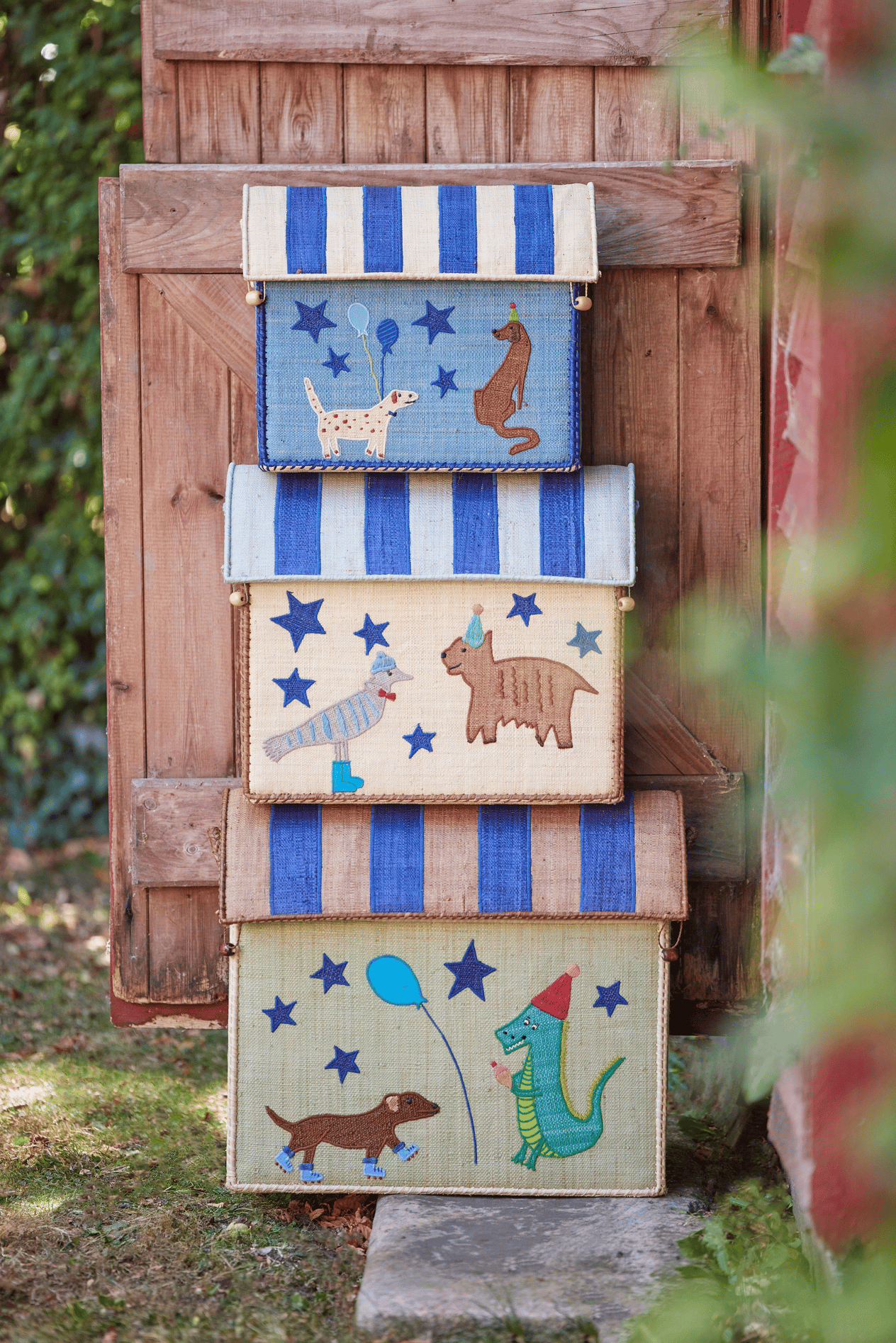 Rafya Dekoratif Kutu - Blue Party Animal