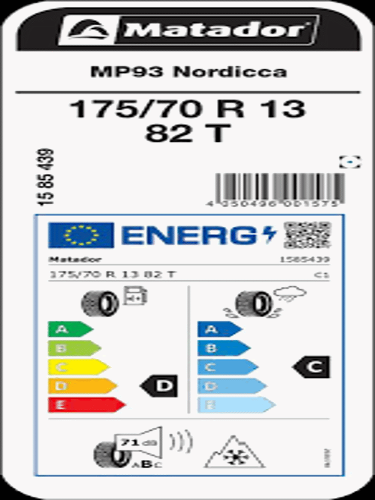 175/70R13 82T MP93 Nordicca