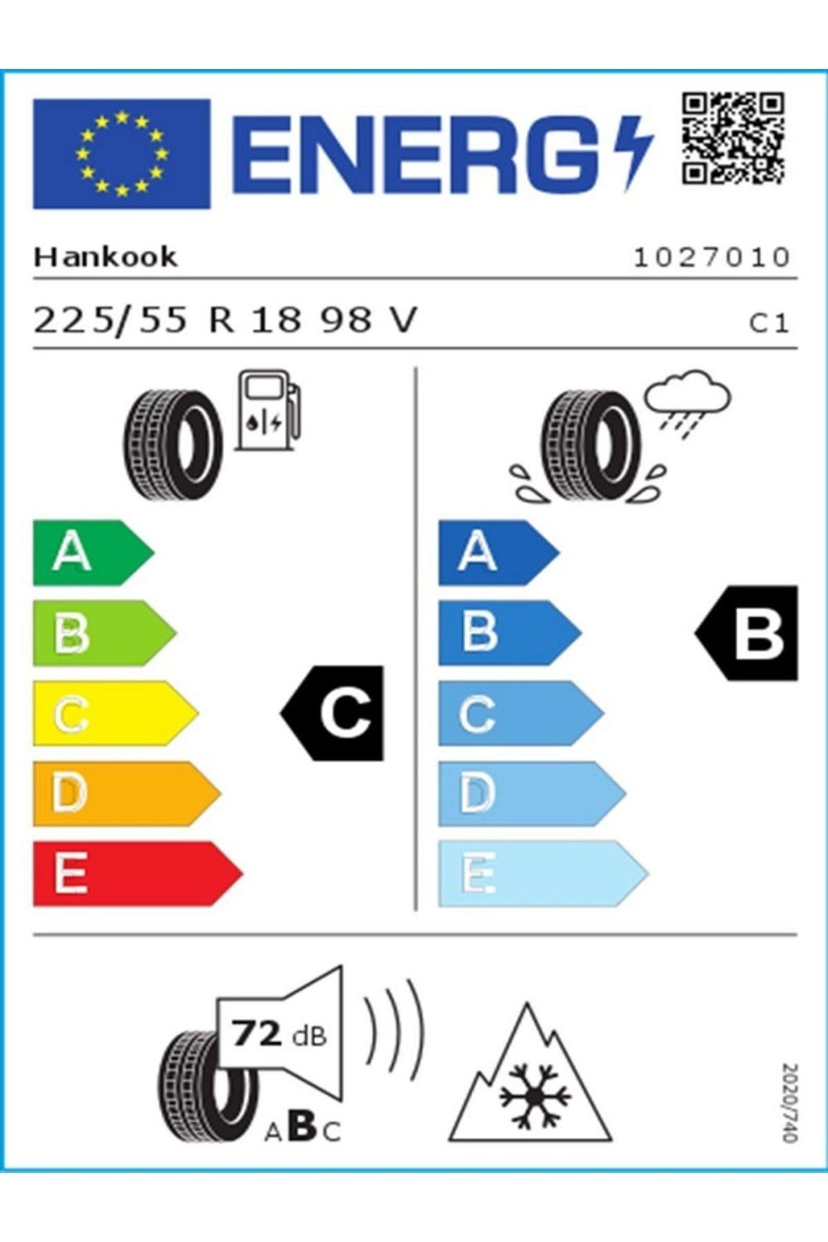 225/55 R18 98V Kinergy 4S 2 H750 4MEVSİM Üretim Yılı 2023