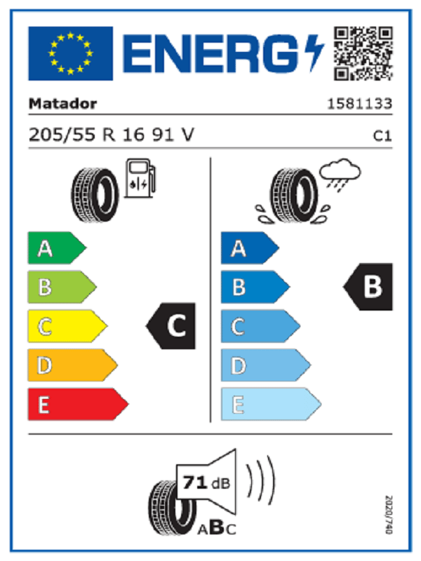Matador 205/55R16 91V Hectorra 5 Oto Yaz Lastiği (Üretim Yılı: 2025)