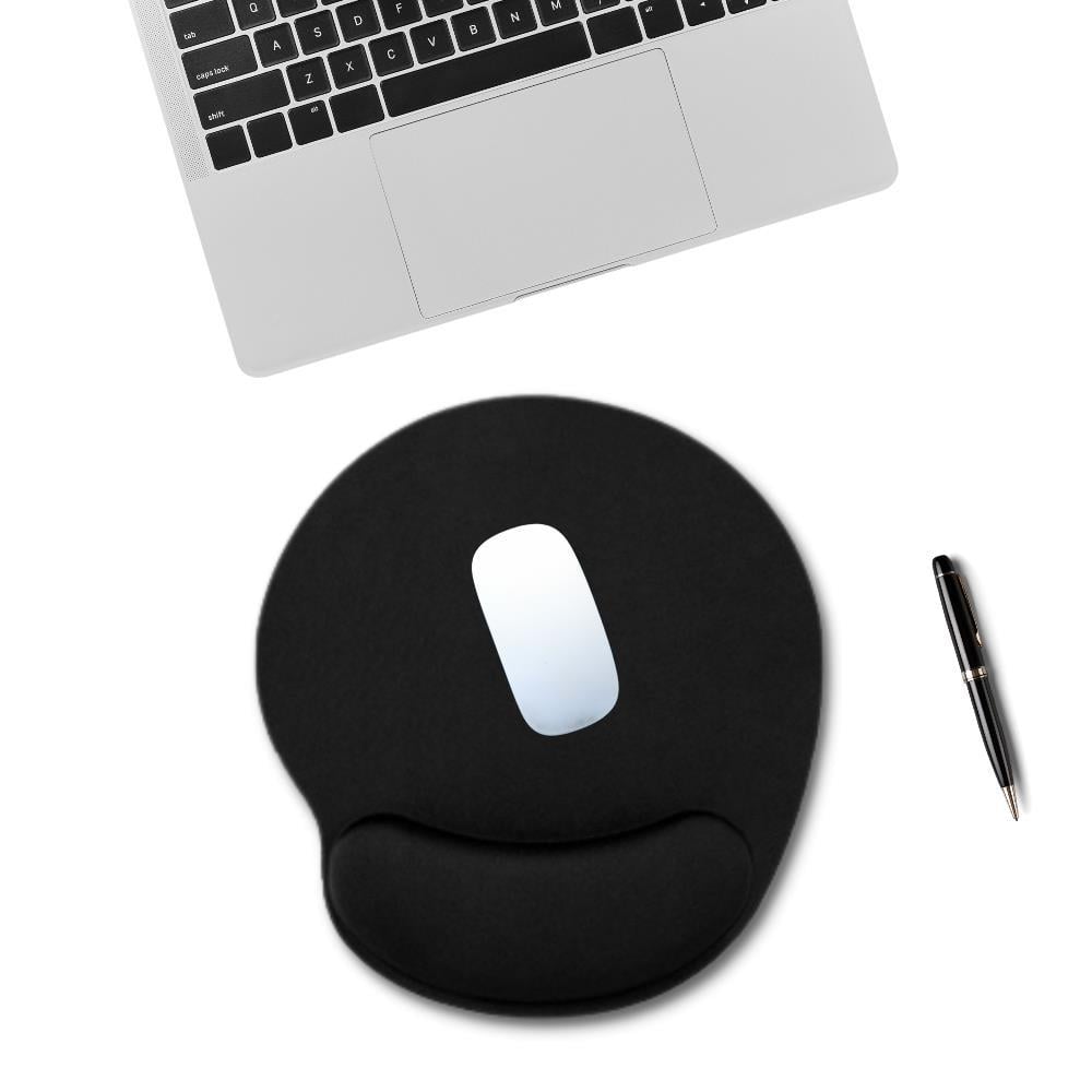 Siyah Bilek Destekli Ergonomik  Kaymaz Taban Mouse Pad