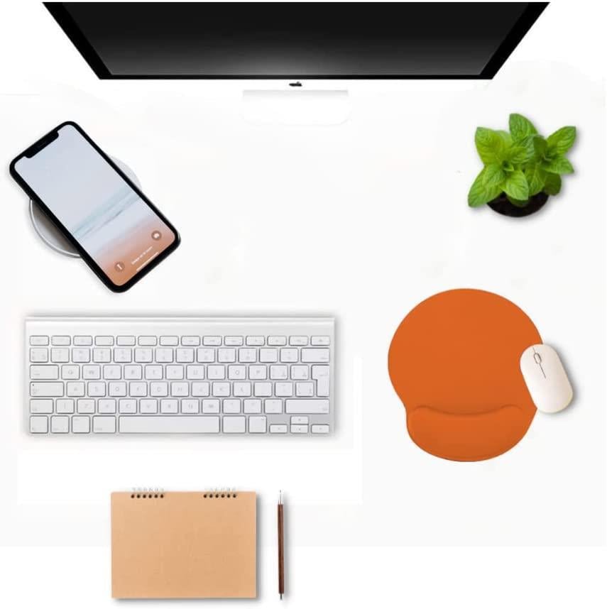 Turuncu Bilek Destekli Ergonomik Kaymaz Taban Mouse Pad