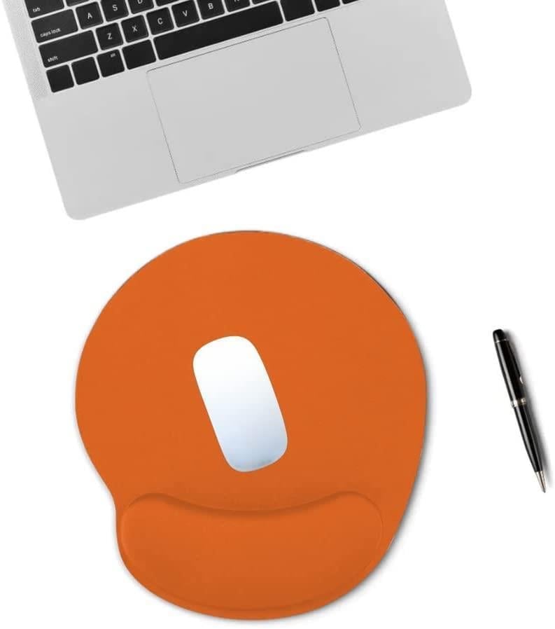 Turuncu Bilek Destekli Ergonomik Kaymaz Taban Mouse Pad