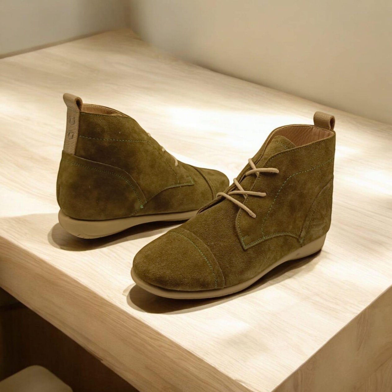 Paris Haki Süet Kadın Bootie