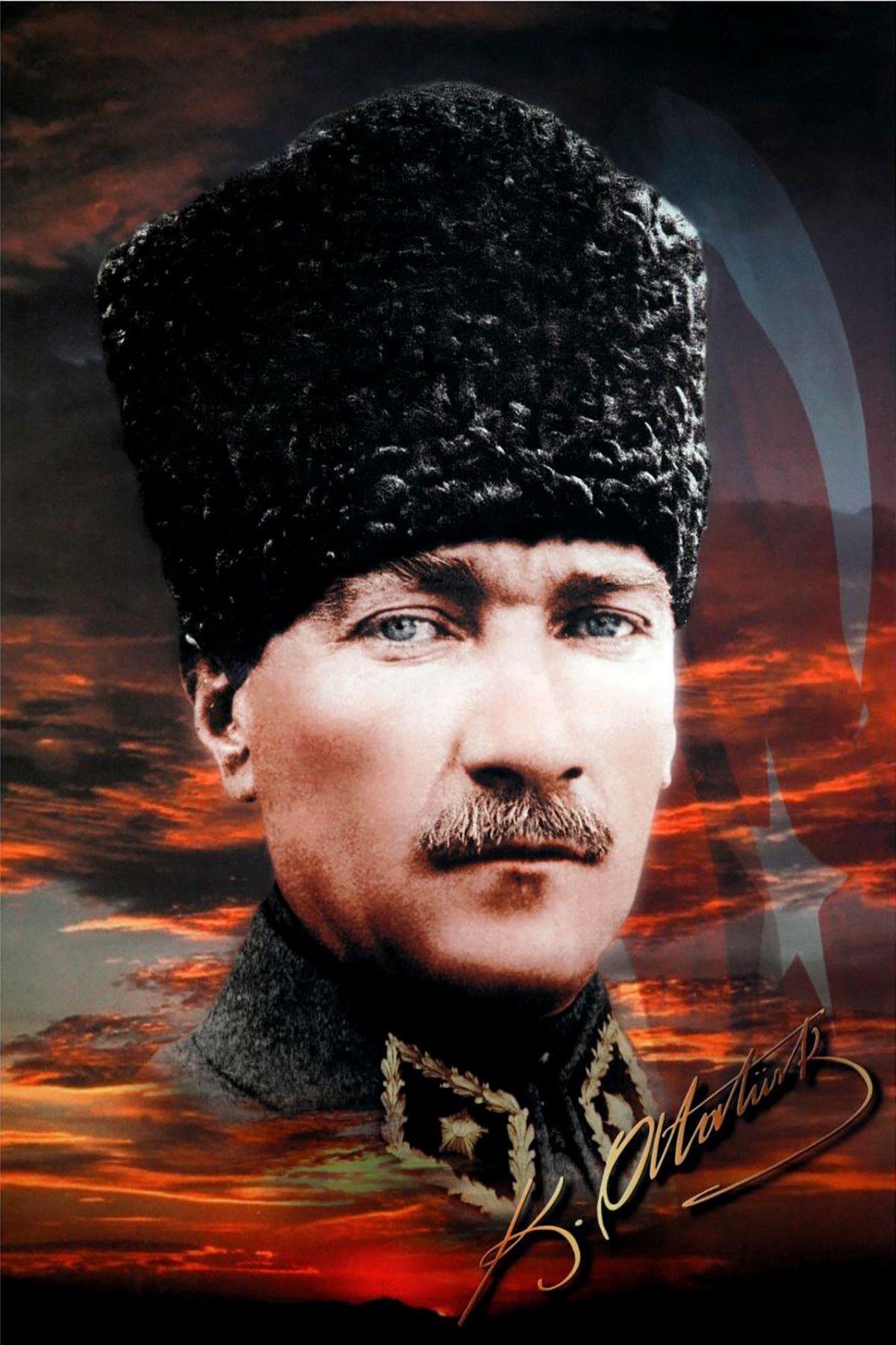 Atatürk Posteri 400x600 cm 1. Kalite Raşel Kumaş