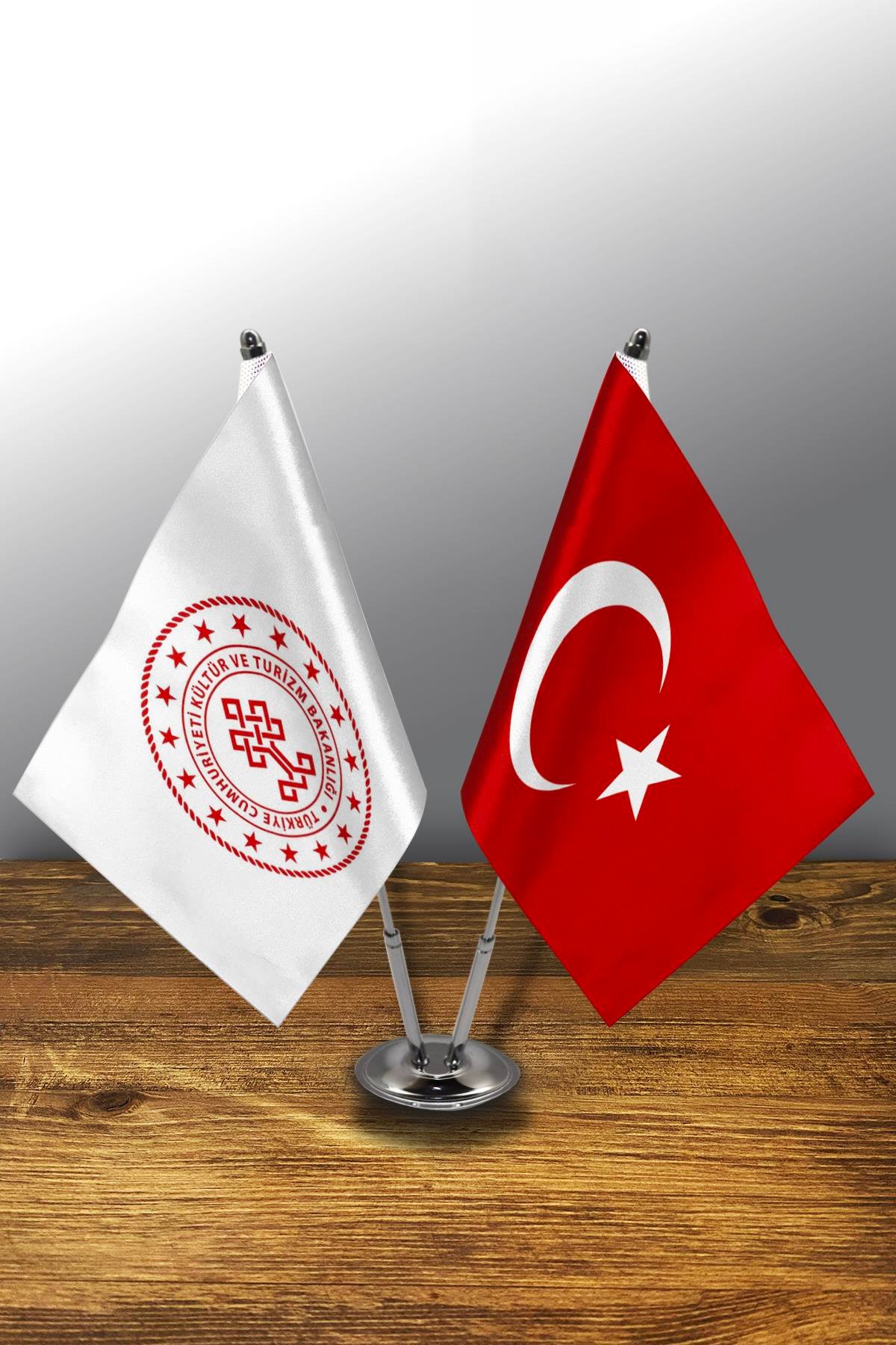 İkili Kurum Masa Bayrağı Set -Kültür ve Turizm Bakanlığı