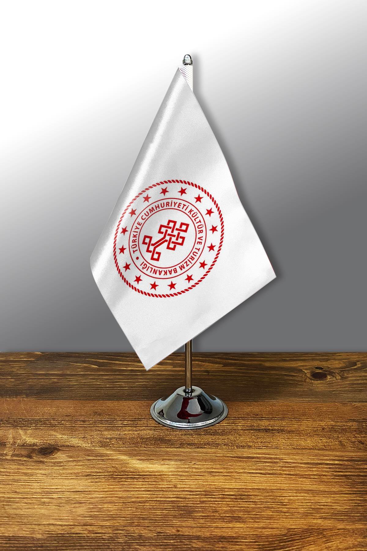 Tekli Kurum Masa Bayrağı Set -Kültür ve Turizm Bakanlığı