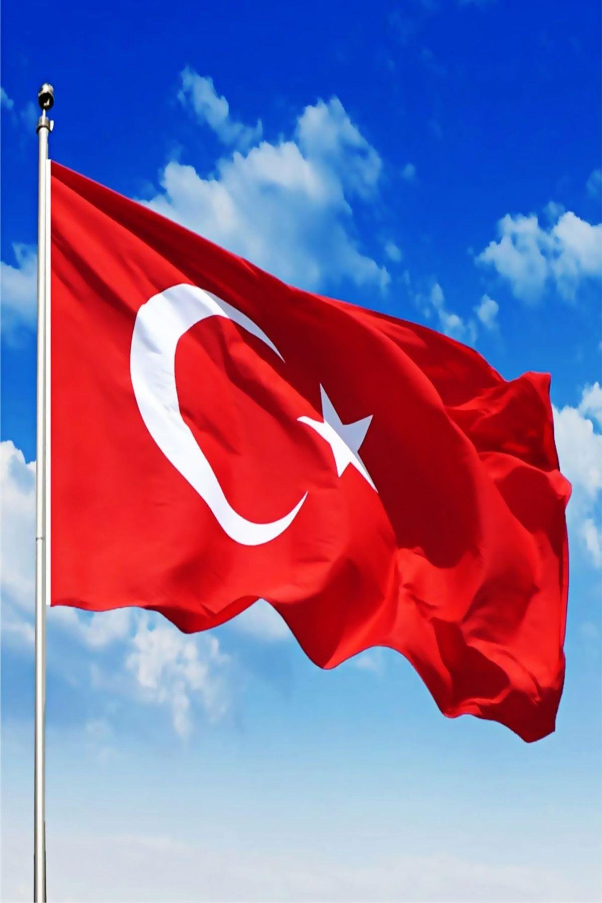 Türk Bayrağı 8x12 mt. 1.Kalite Raşel Kumaş