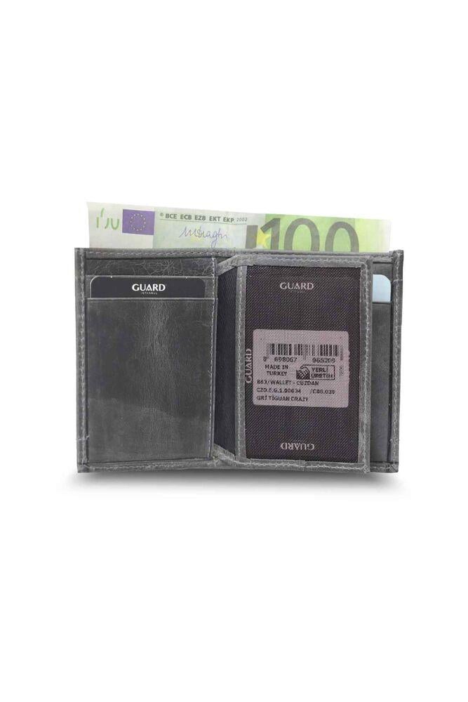 Guard Minimal Antik Gri Deri Erkek Cüzdanı