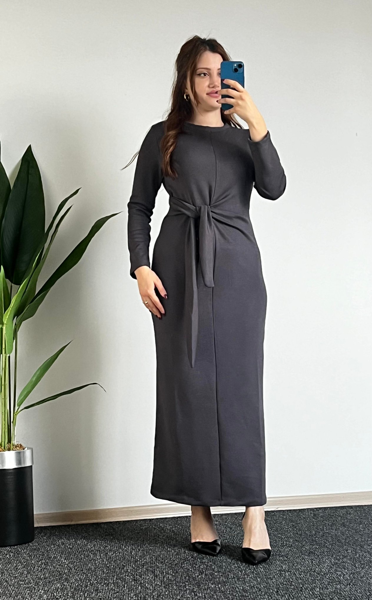 Oysho Model Antrasit Elbise -142
