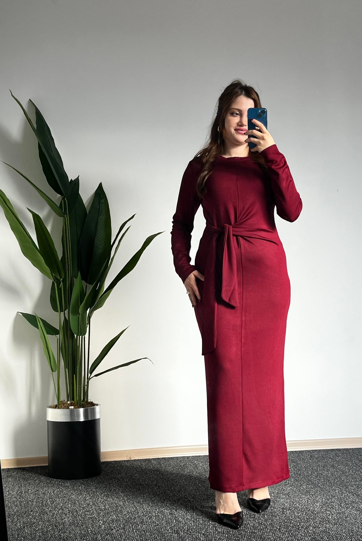 Oysho Model Bordo Elbise -142