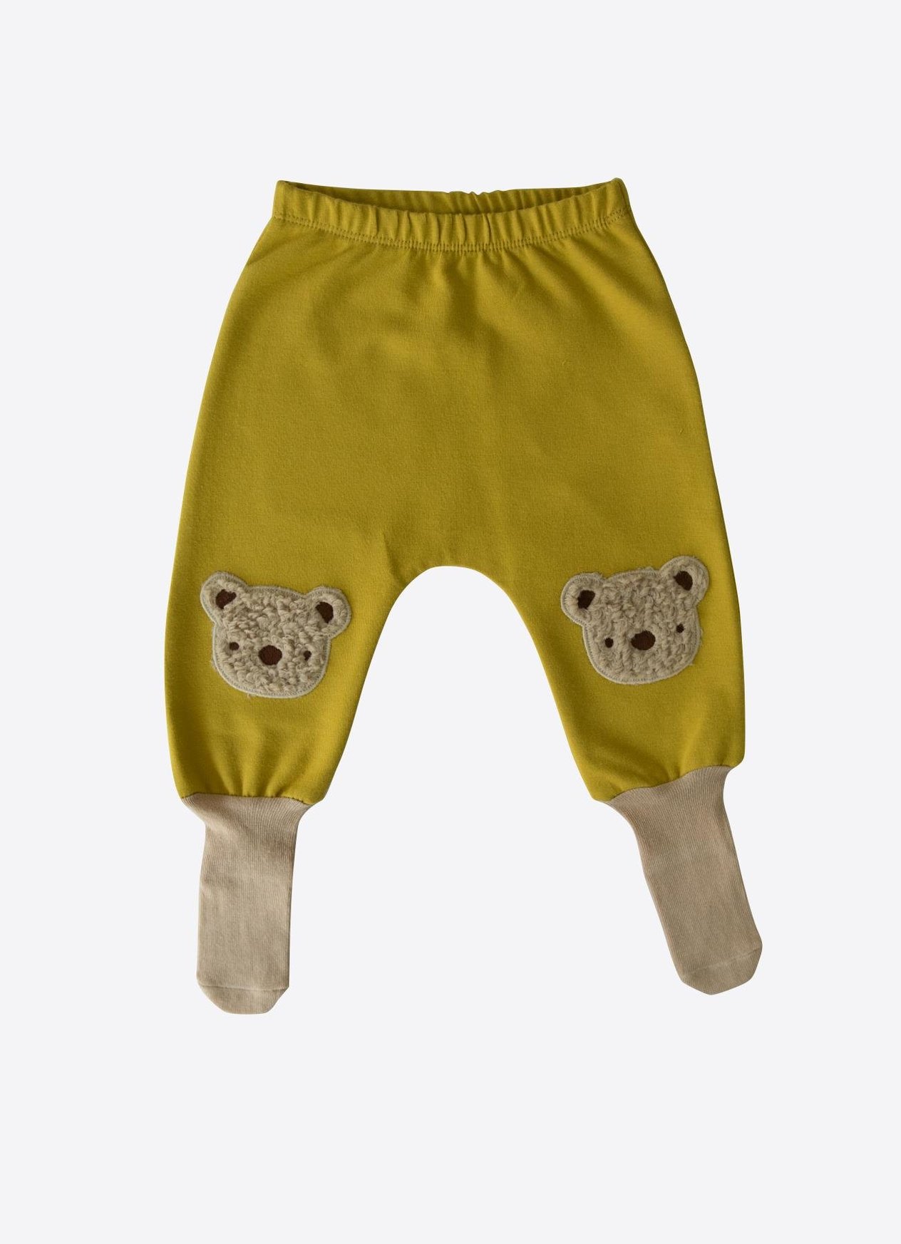 Organik Teddy Bear Çoraptolon Hardal