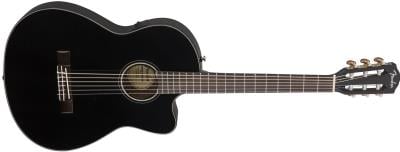 Fender CN-140SCE Nylon Thinline Black Elektro Klasik Gitar