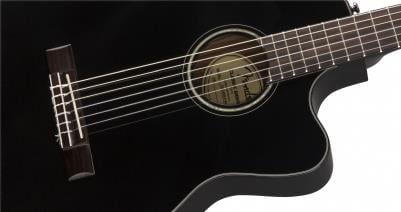 Fender CN-140SCE Nylon Thinline Black Elektro Klasik Gitar