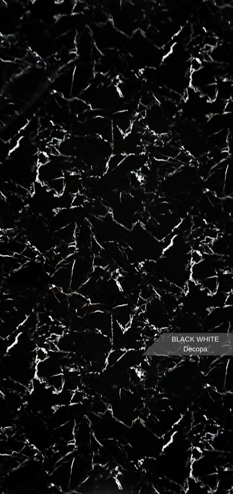 Black White Mermer Desenli Pvc Duvar Paneli 122*244cm