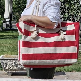 Stripe Large Beach Shopper Bag