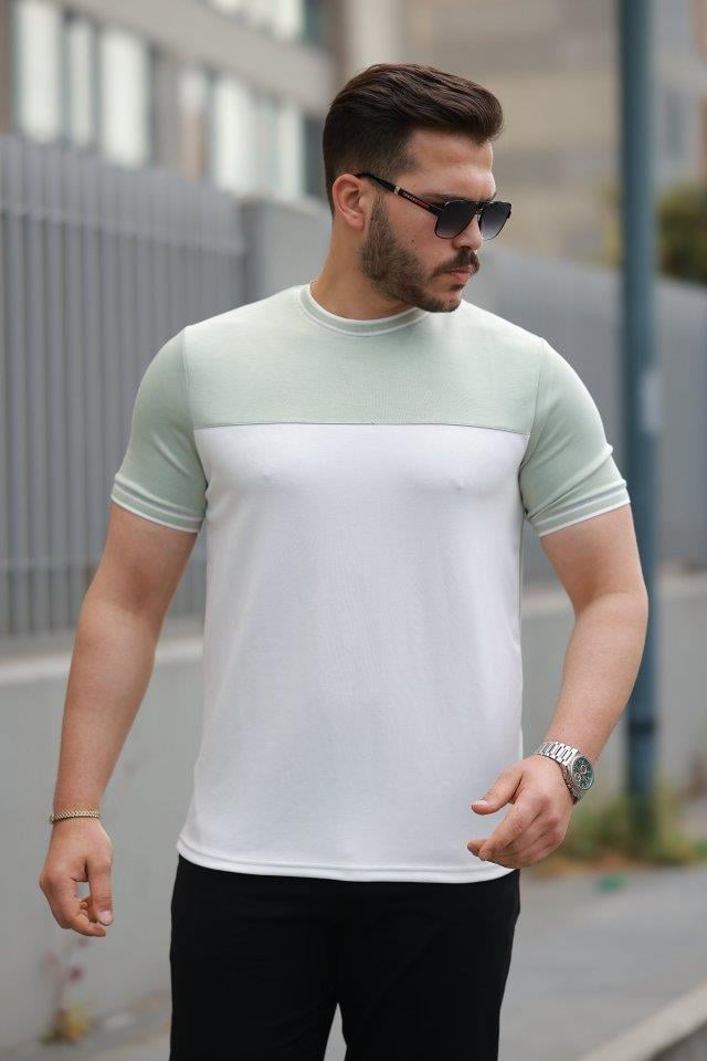 Erkek Parçalı Renk Oysho Kumaş Kısa Kollu Tişört