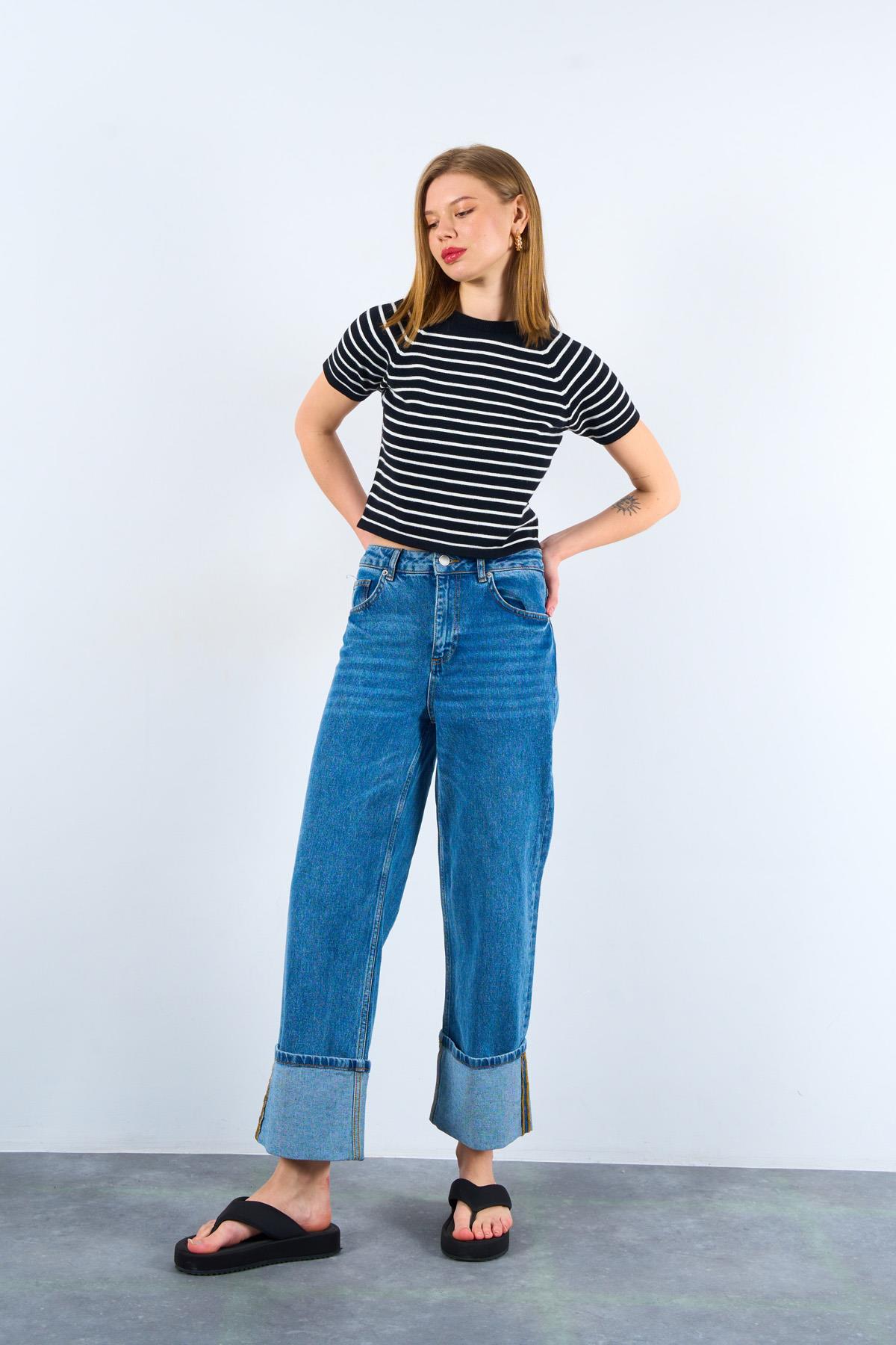 Woman Wendy Knit Jumper - Black-White