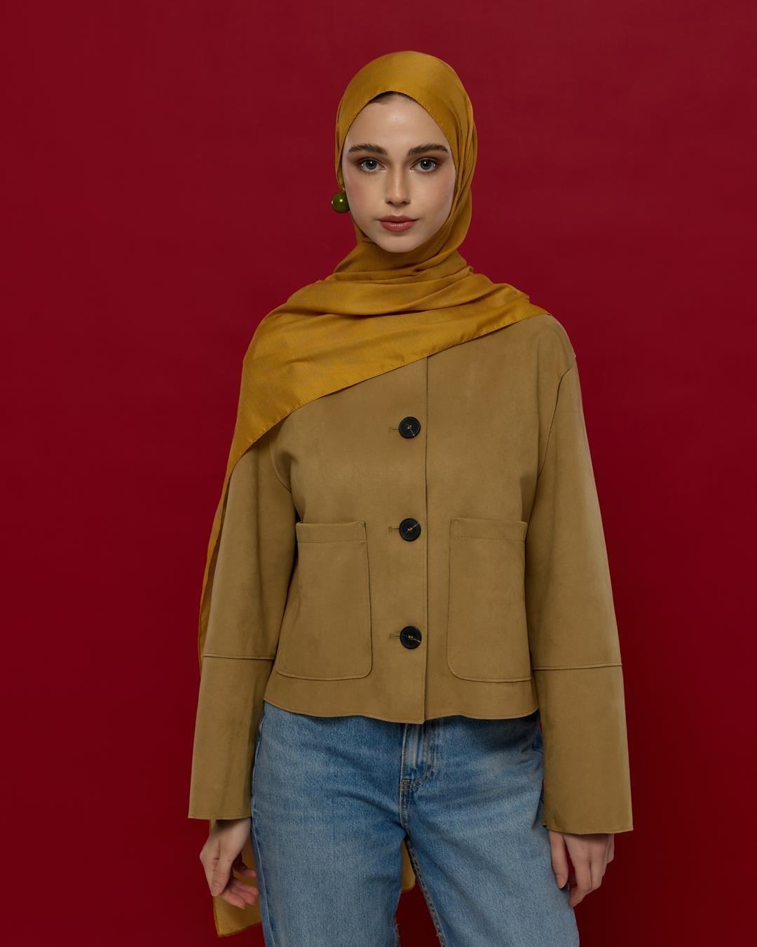 Bal Revanı & Kumral Toprak Saraylı Desen Şal