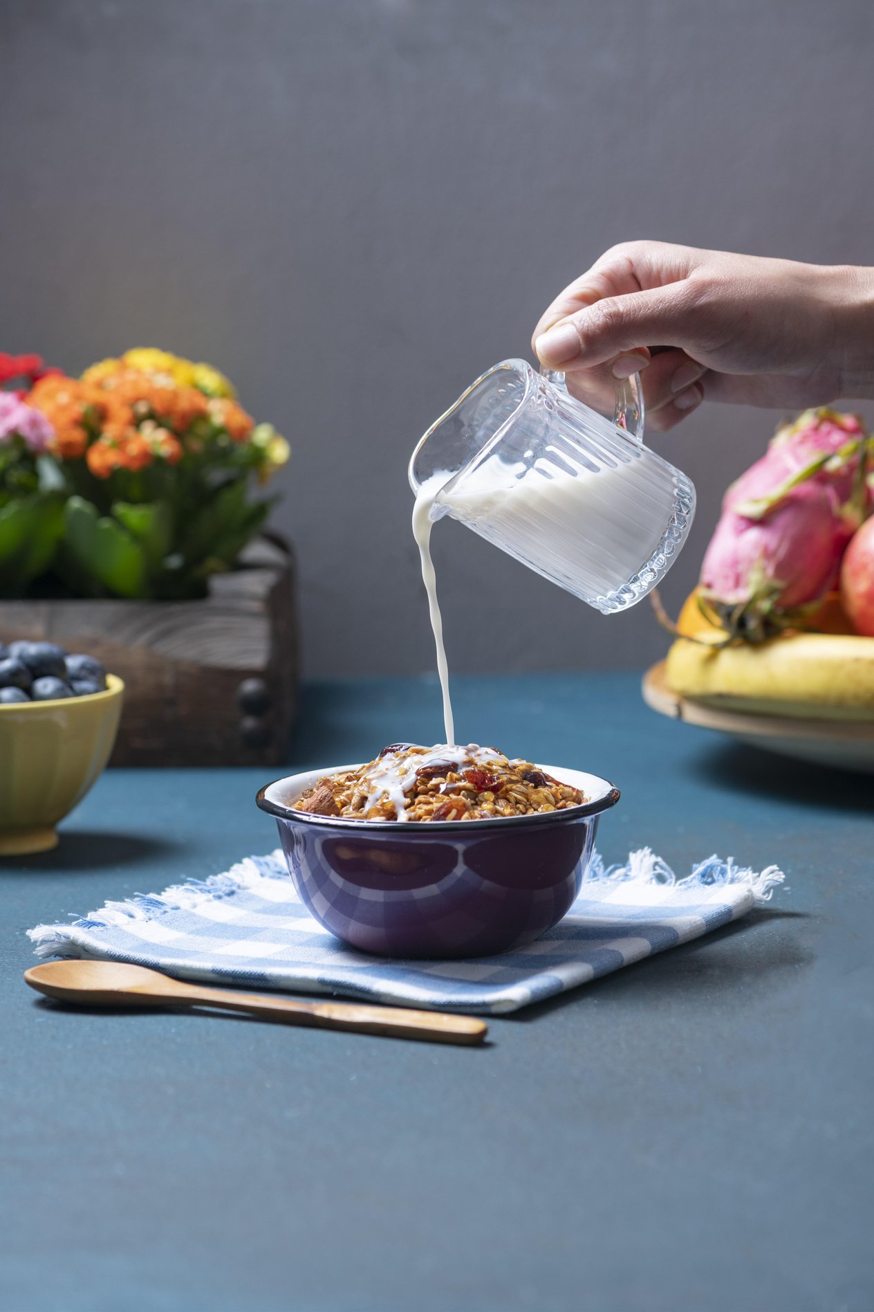 Emziren Annelere Özel Malt ve 7 Özel Bitki İçeren Granola, 3'lu Paket Yaban mersinli, 3x140 g