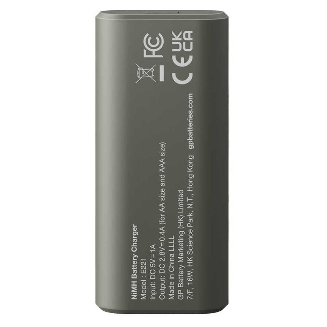 Gp Recyko E221 Usb 2'Li AA - AAA Pil Şarj Cihazı (GPACSE221004 GPE221R21-2GTLB1)