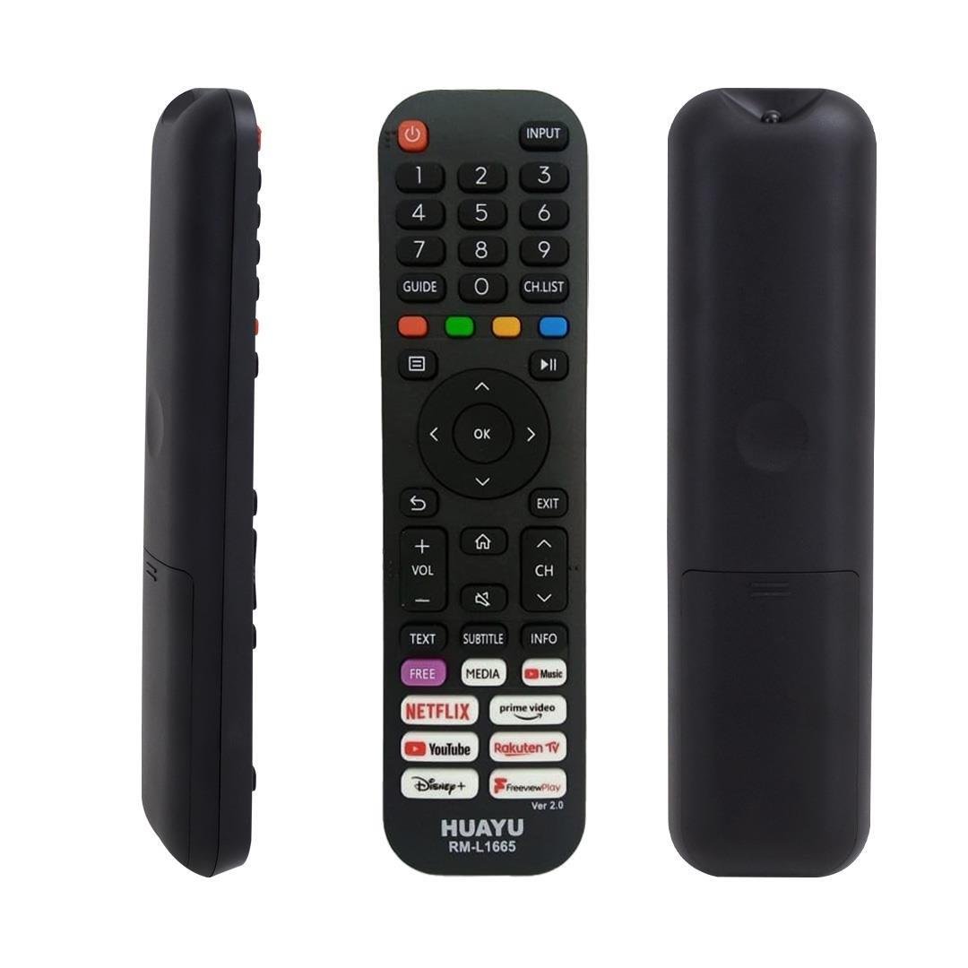 Huayu RM-L1665 Ver 2.0 Hisense Netflix-Prime Video-Youtube-Rakuten-Disney+ Tuşlu