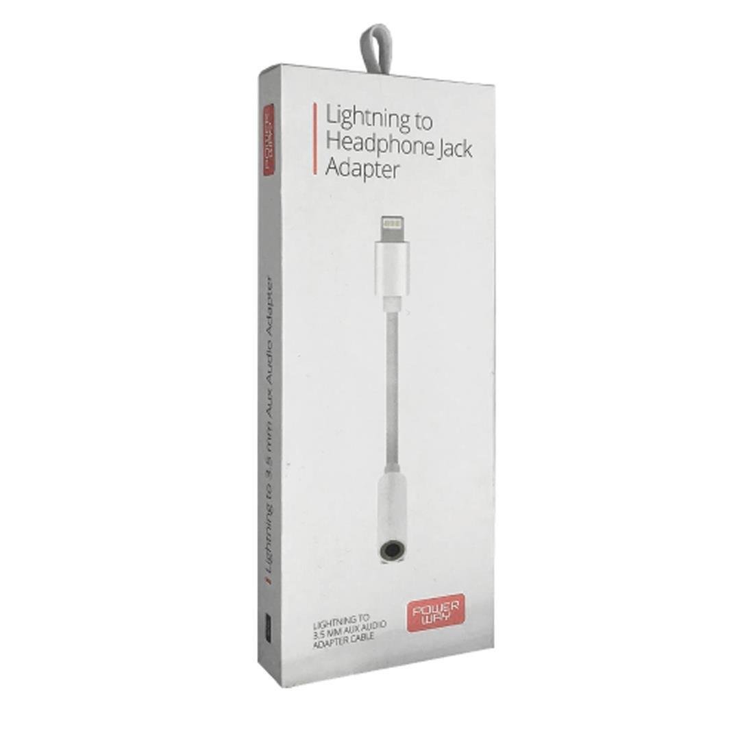 Powerway AC03 Lightning TO 3.5Mm Stereo AUX Kulaklık Jack Çevirici Kablo (90Mm)