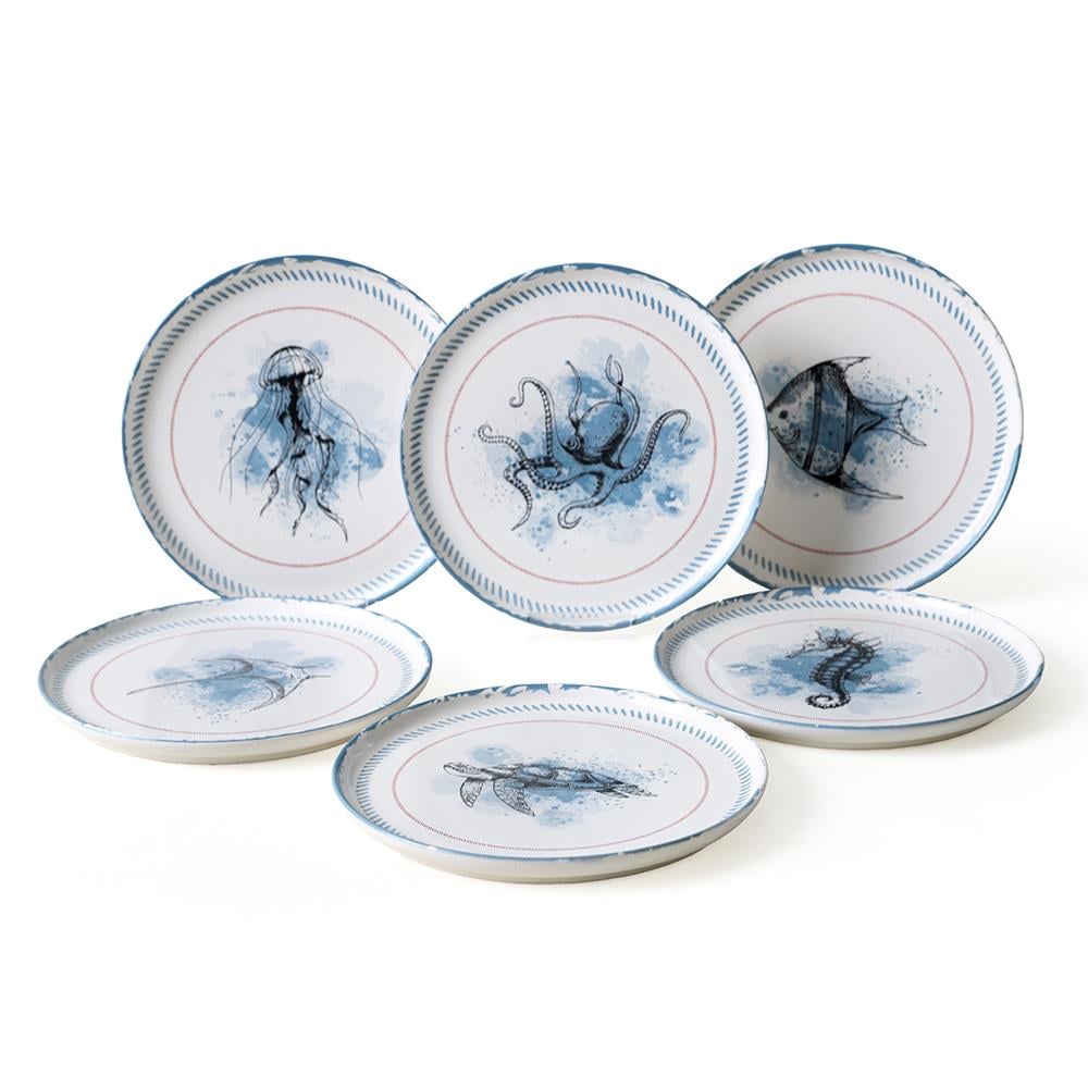 Keraart Marine Life Pasta Tabağı 22 Cm 6 Adet 21768-73