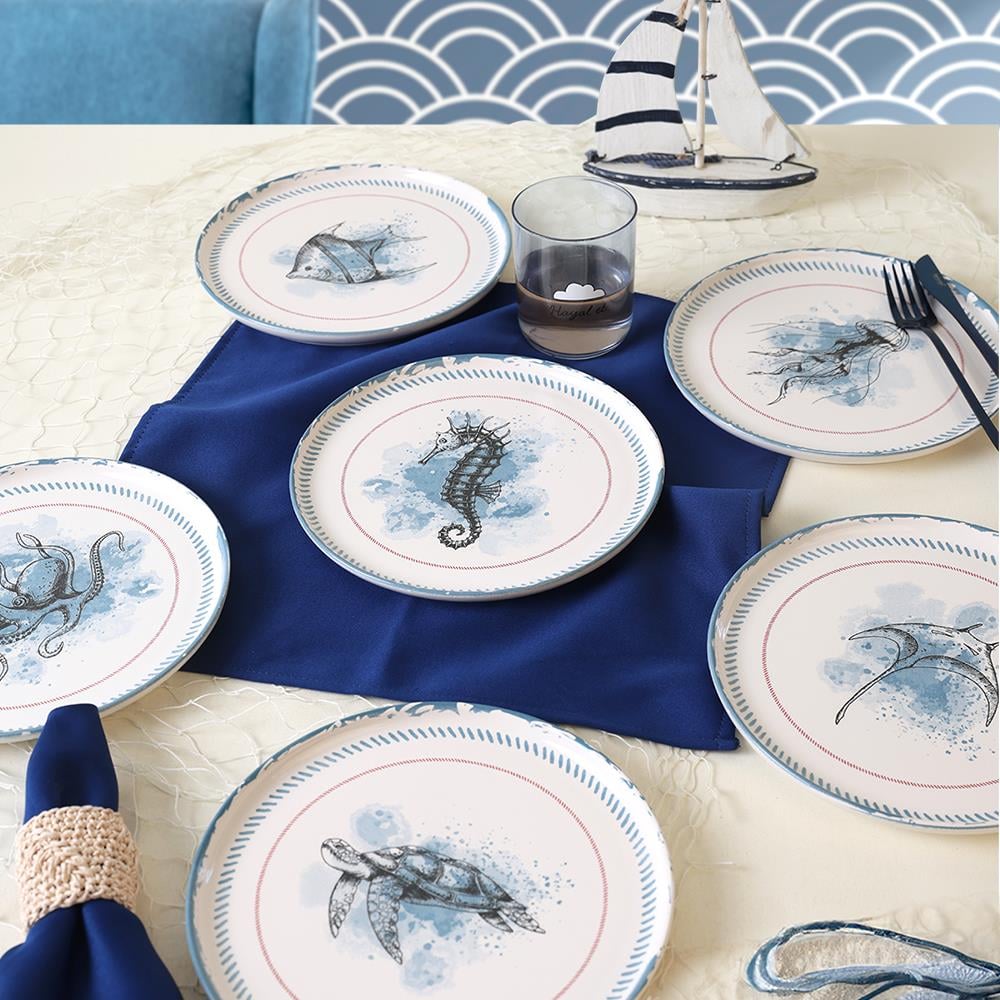 Keraart Marine Life Pasta Tabağı 22 Cm 6 Adet 21768-73