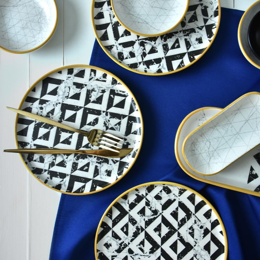 Keraart Trigon Marble Kahvaltı Takımı 18 Parça 6 Kişilik 18766-68-69