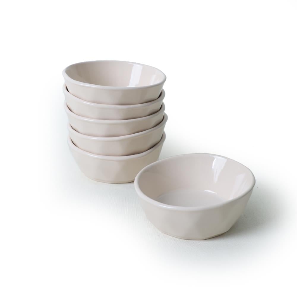 Krem Kristal Çerezlik / Sosluk 12 Cm 6 Adet 030