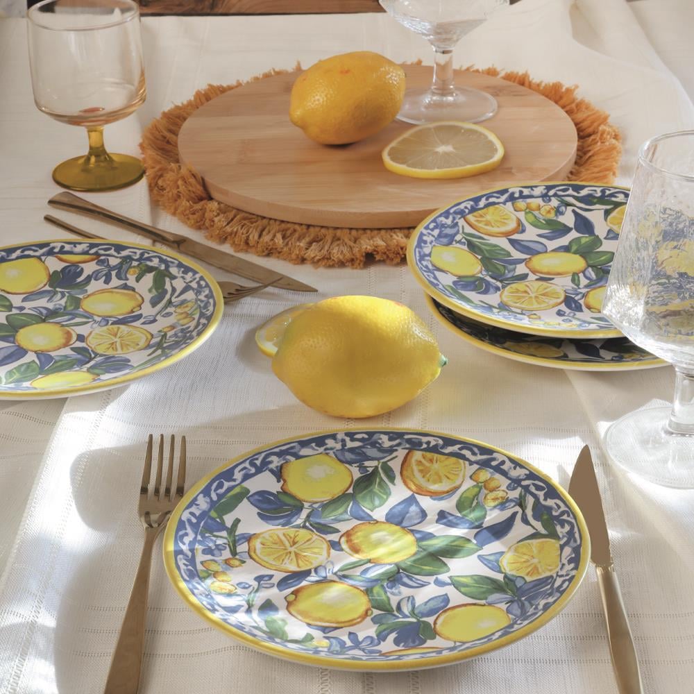 Lemon Glow Ege Pasta Tabağı 20 Cm 4 Parça 22637