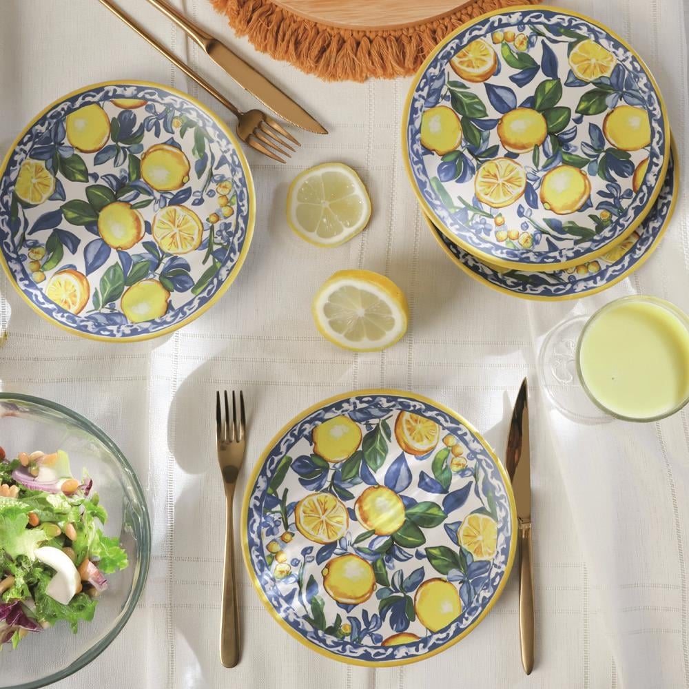 Lemon Glow Ege Pasta Tabağı 20 Cm 4 Parça 22637