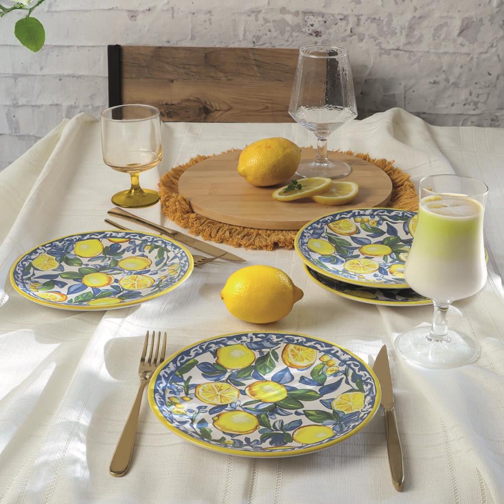 Lemon Glow Ege Pasta Tabağı 20 Cm 4 Parça 22637