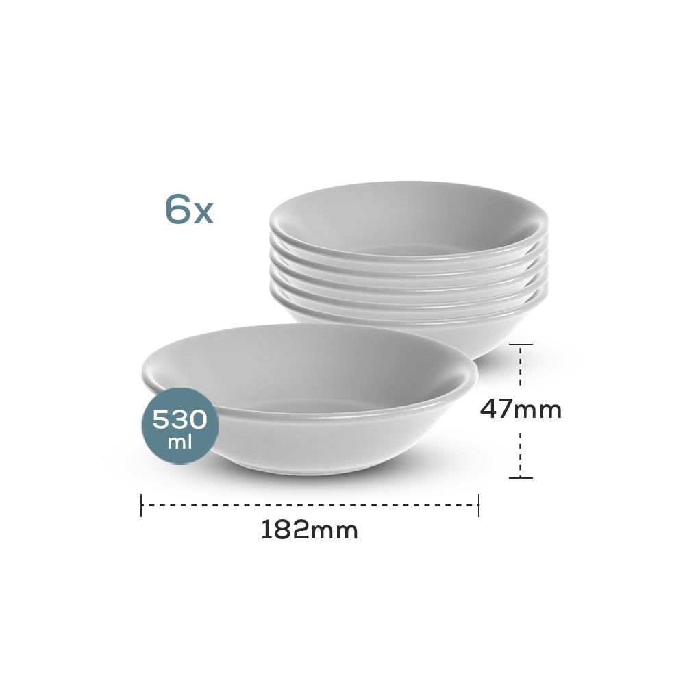 Mixed Hitit Yemek Tabağı 18 Cm 6 Adet - 451/572