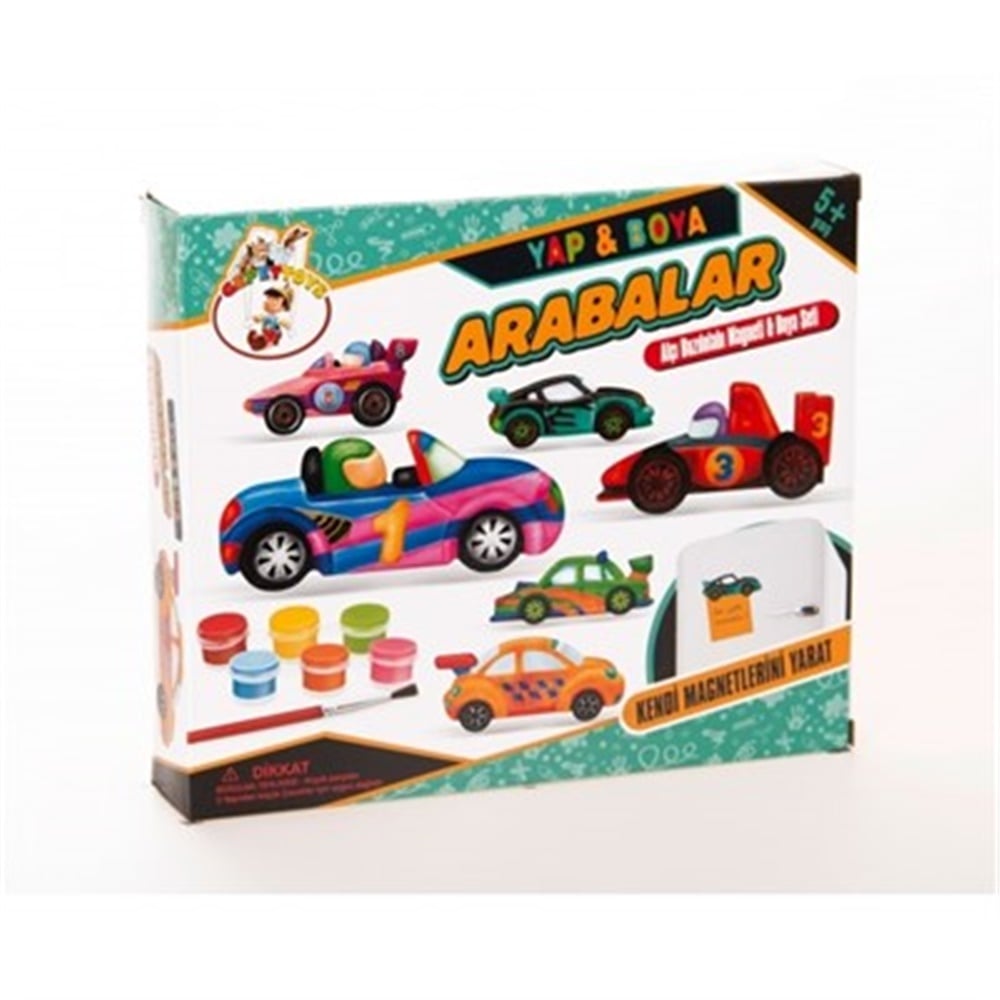 Yap & Boya Alçı Magnet Seti - Arabalar