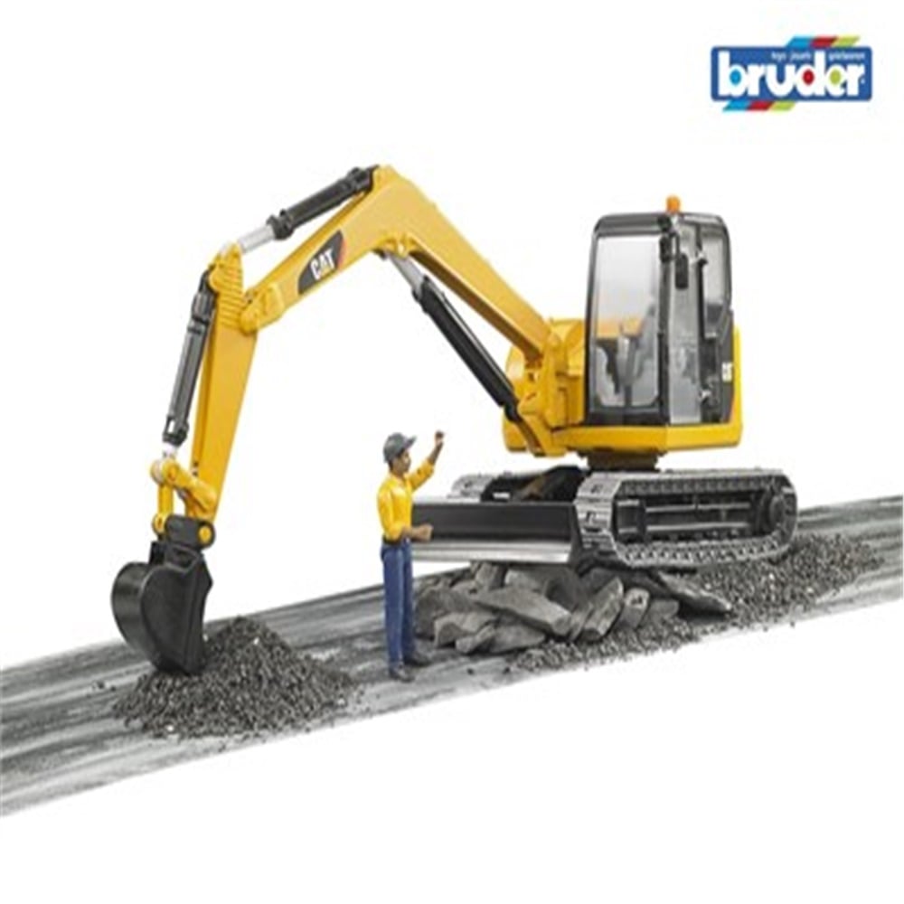 BRUDER CATERPİLLAR MİNİ EKSKAVATOR VE İNŞAAT İŞÇİSİ