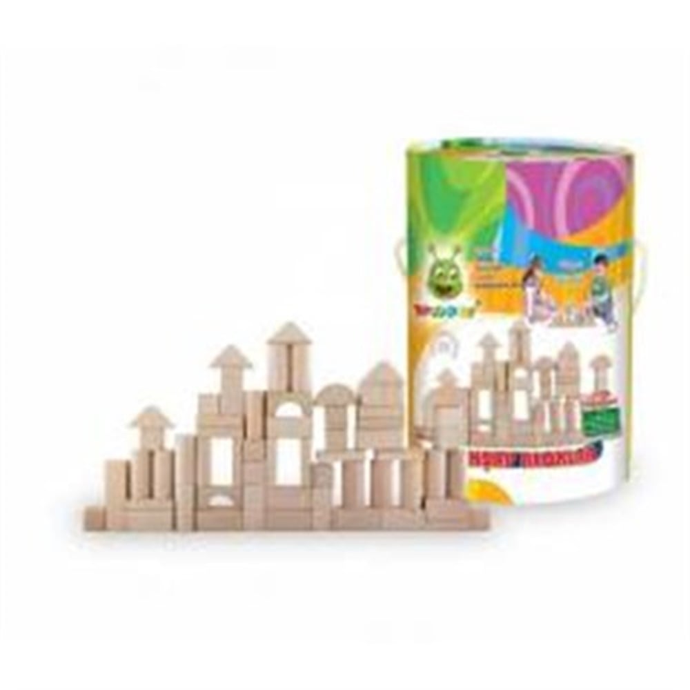 Woodoy 60 Parça Natural Bloklar Kovalı