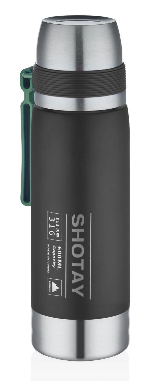 Shotay Space Termos Matara 600 ml Siyah Shotay SHT ST 8812 SI