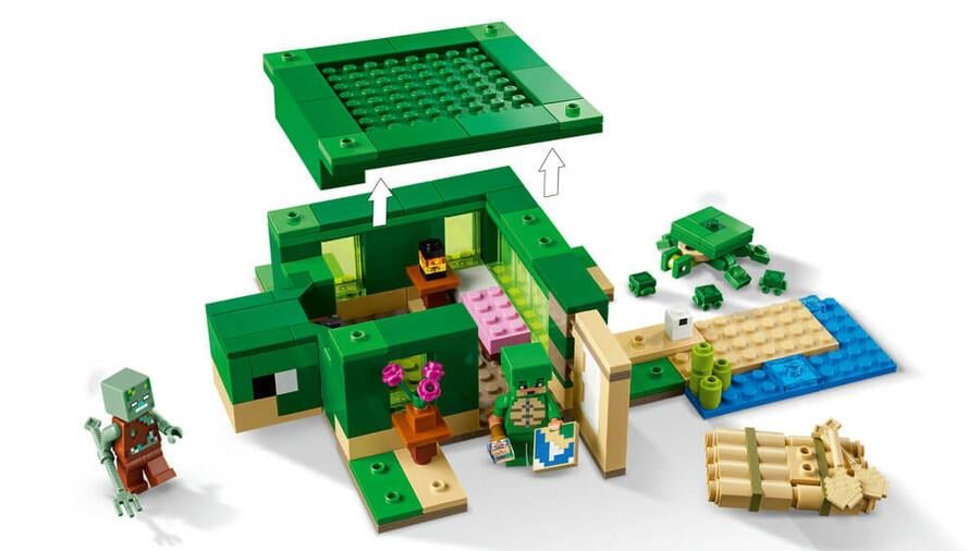 LEGO MINECRAFT KAPLUMBAGA PLAJ EVI 21254 Diğer LMN21254