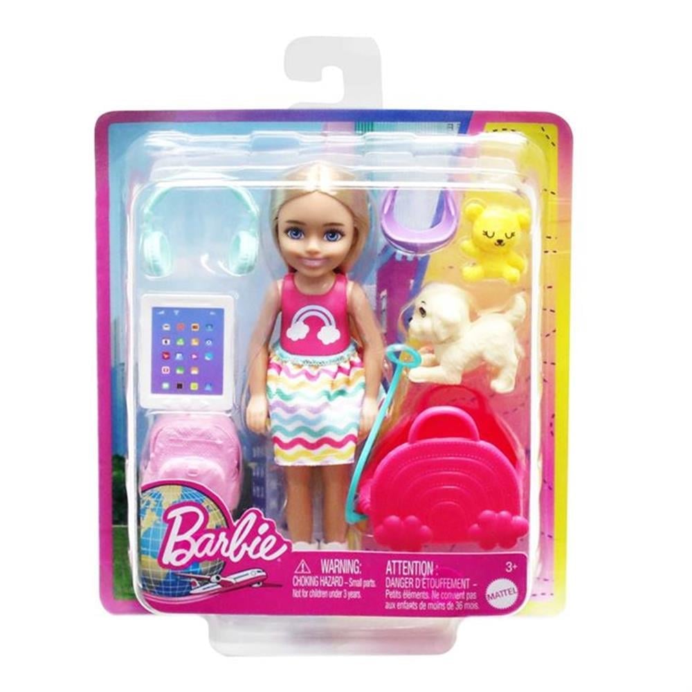 Barbie Seyahatte Chelsea Bebek ve Aksesuarları HJY17 Barbie HJY17