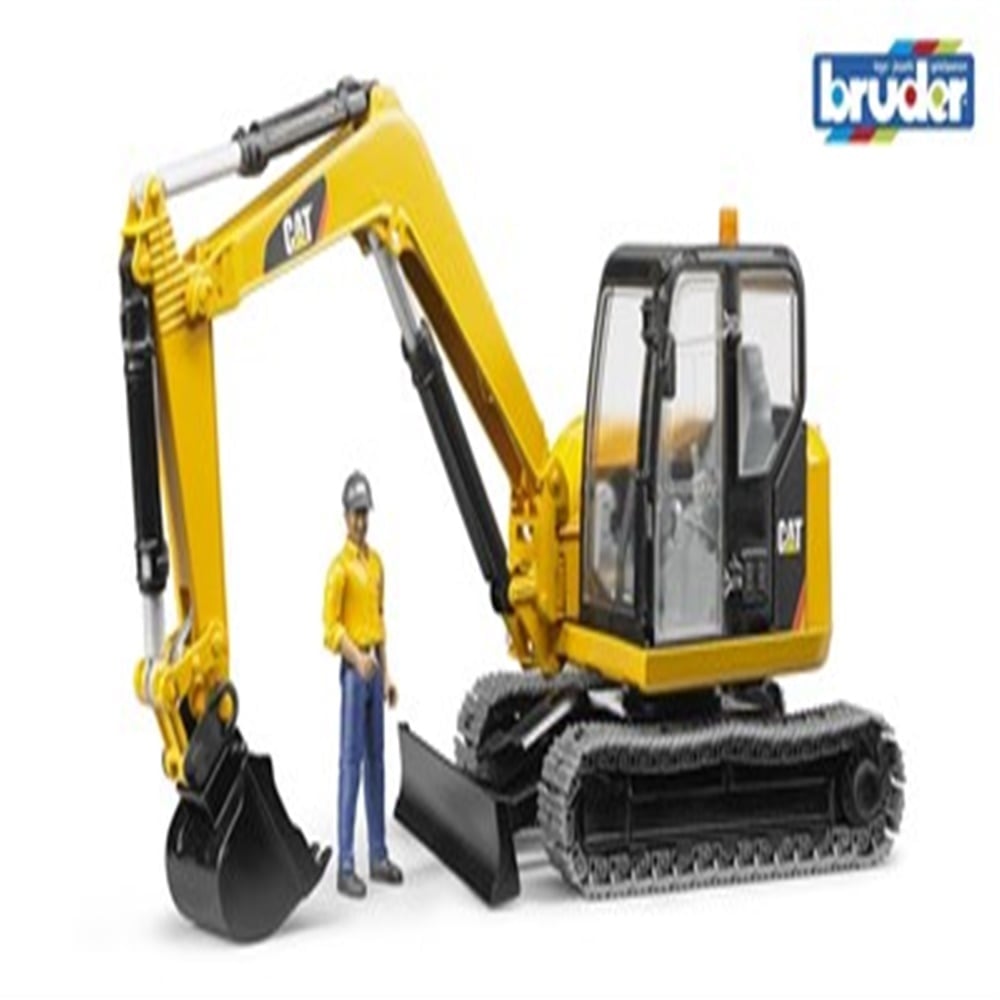 BRUDER CATERPİLLAR MİNİ EKSKAVATOR VE İNŞAAT İŞÇİSİ