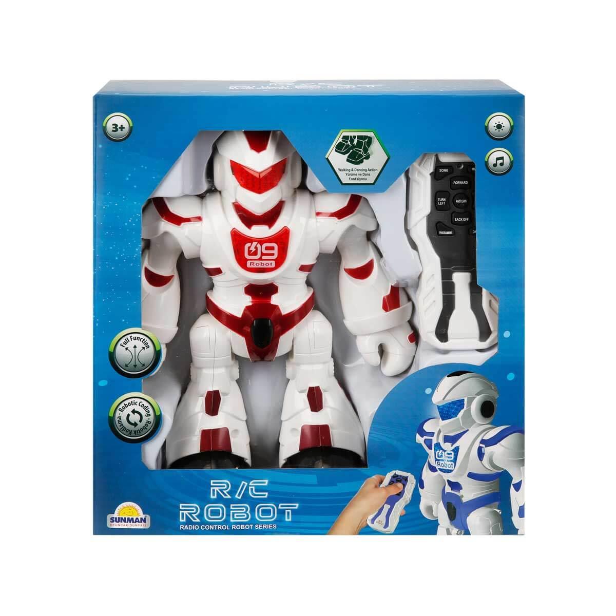 Uzaktan Kumandalı Müzikli ve Işıklı Programlanabilir Robot - Kırmızı Sunman S01001912 K