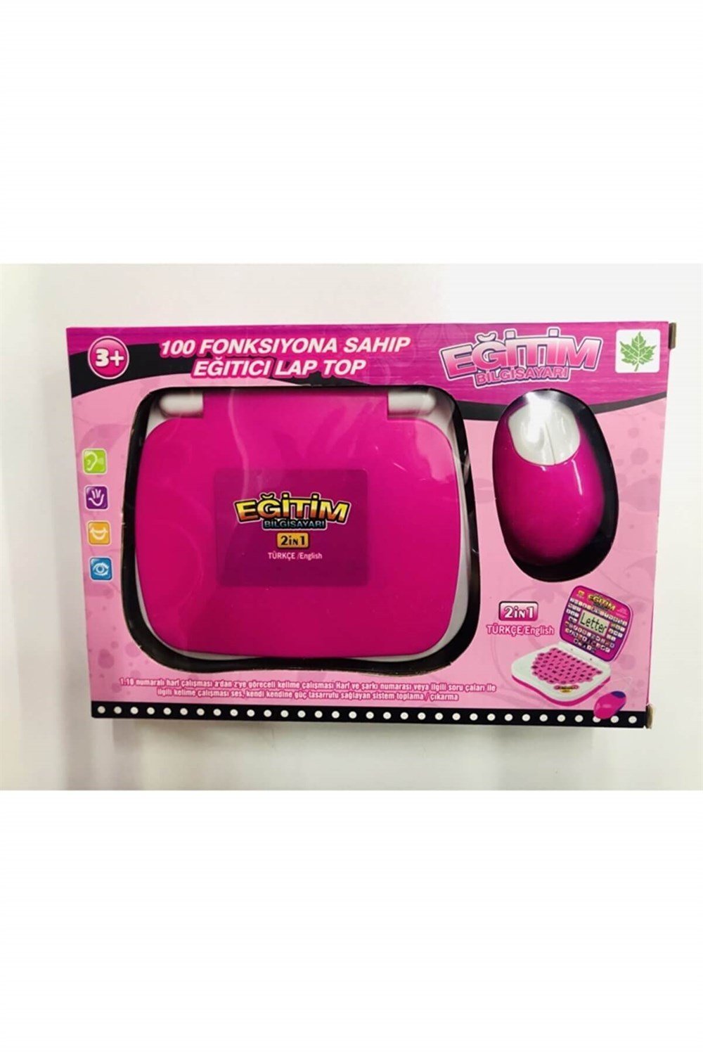 Eğitici Türkçe İngilizce Laptop Çocuk Bilgisayarı Pembe Diğer CNR6683 P