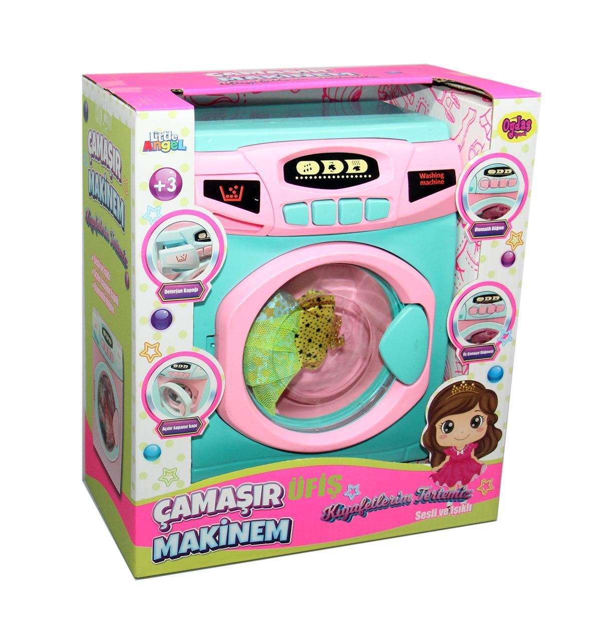 Sesli ve Işıklı Pilli Çamaşır Makinesi 02608 Diğer OYD 02608