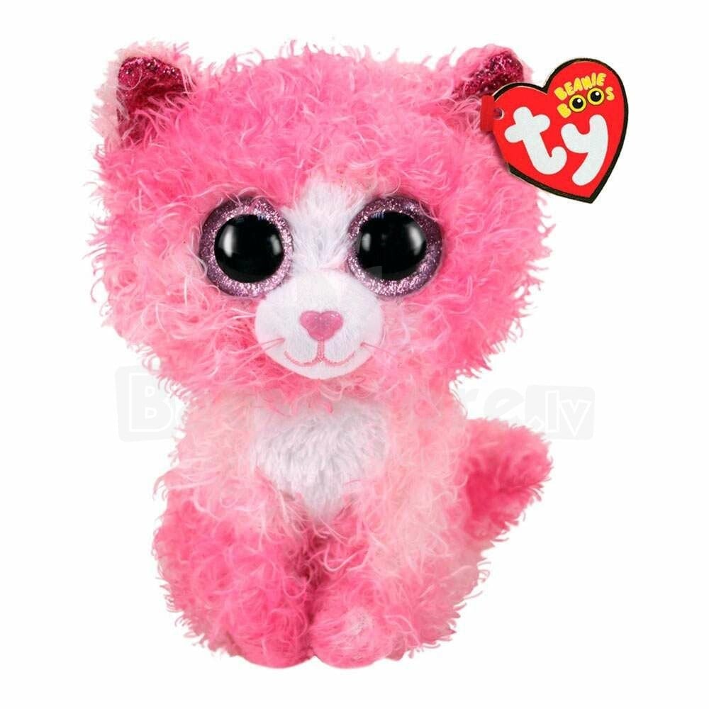 TY Reagan Pembe Kıvırcık Saçlı Kedi 15 Cm Diğer TY36308