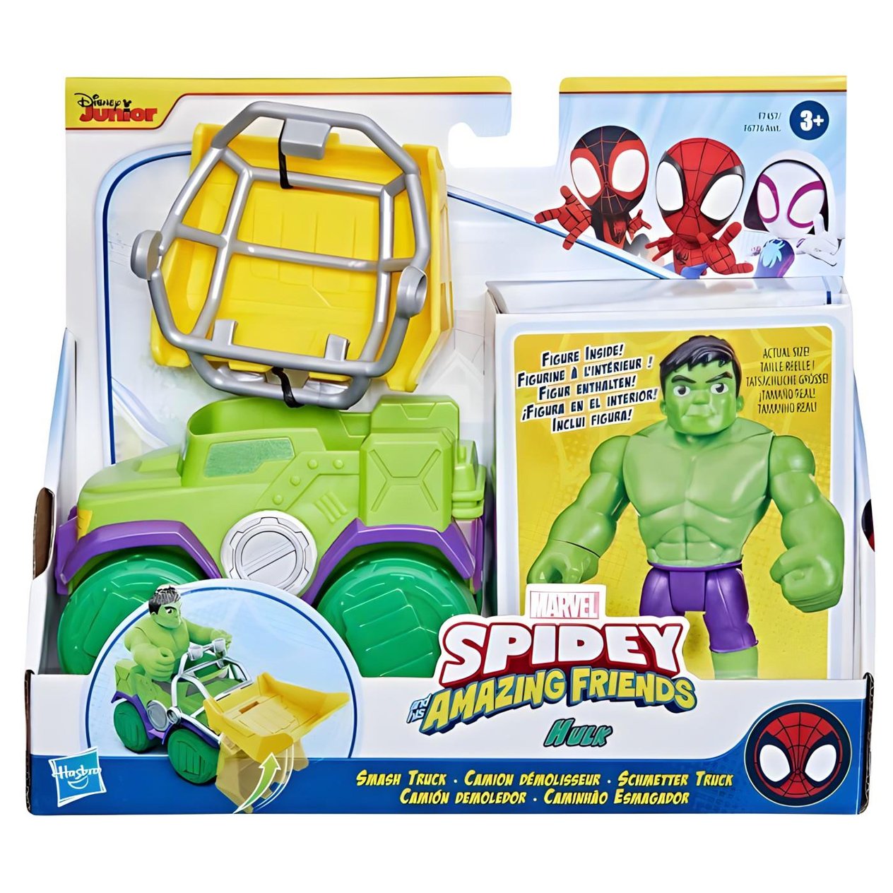 Spidey and His Amazing Friends Araç ve Figür Hulk F6776-F7457 Hasbro F7457