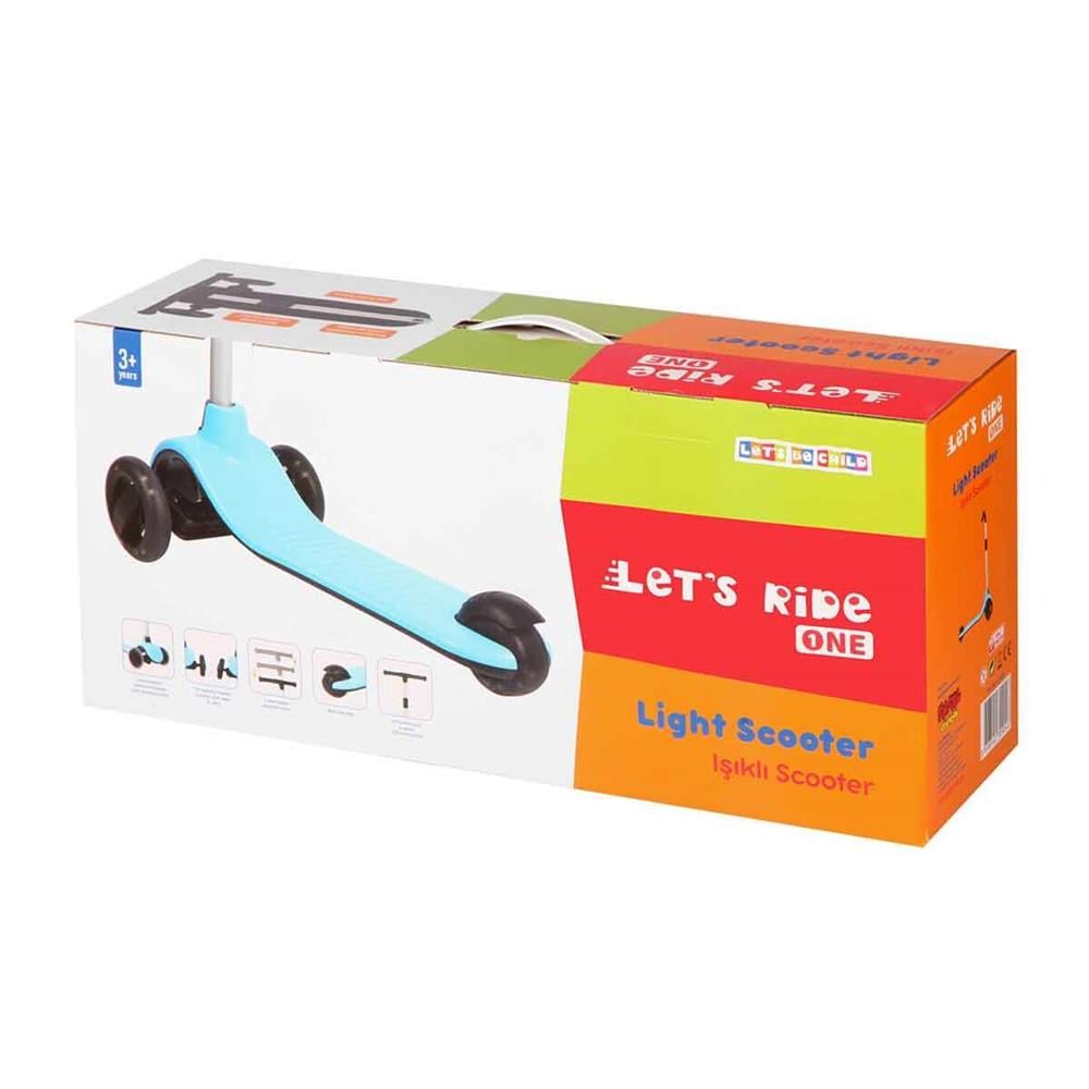 LC Let's Ride Işıklı ve 3 Tekerlekli Mavi Çocuk Scooter Lets Be Child ENF LC 30904