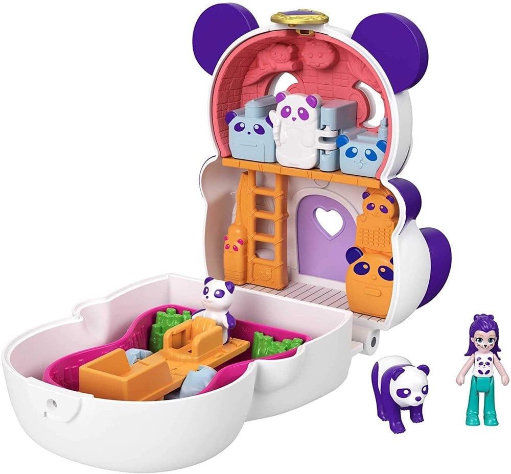 Polly Pocket Çift Taraflı Micro Oyun Setleri Panda GTM56-GTM58 Polly Pocket GTM58